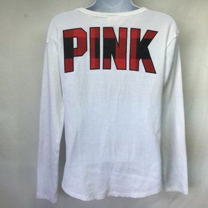 PINK Red Black Check Long Sleeve Thermal Top XS